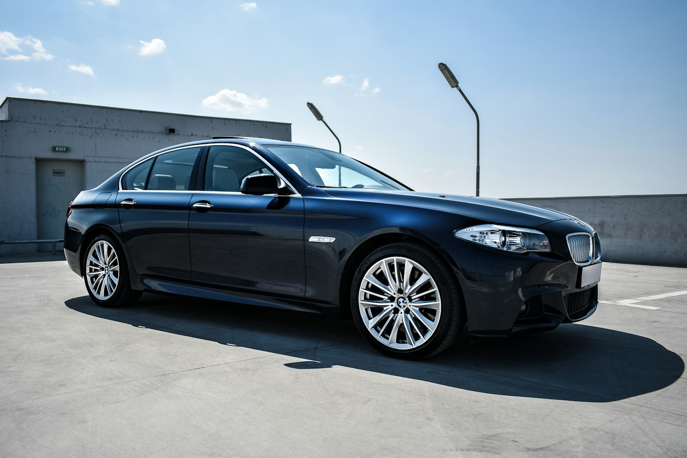Premium sedan ready with an acting driver