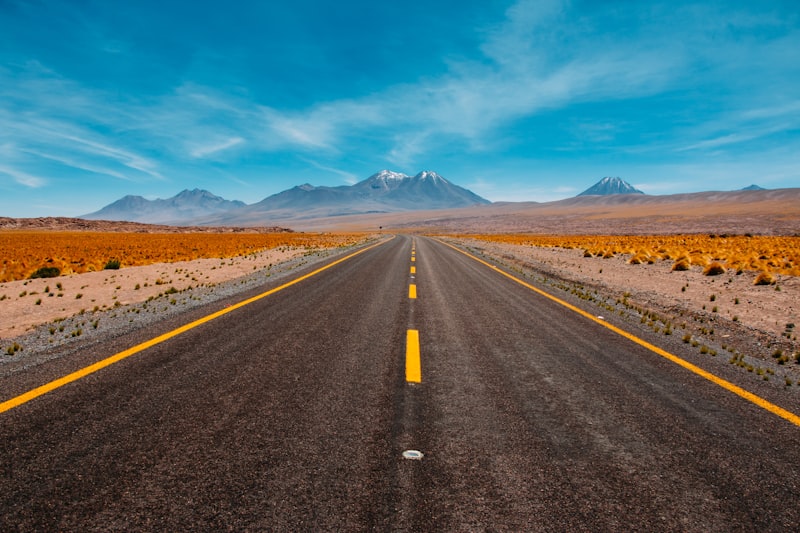 Open highway stretching to the horizon